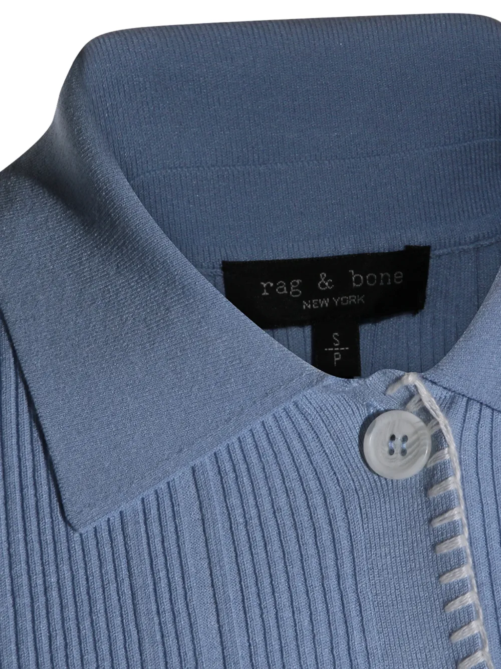  Rag & Bone Button Ribbed Knitwear - Blue 