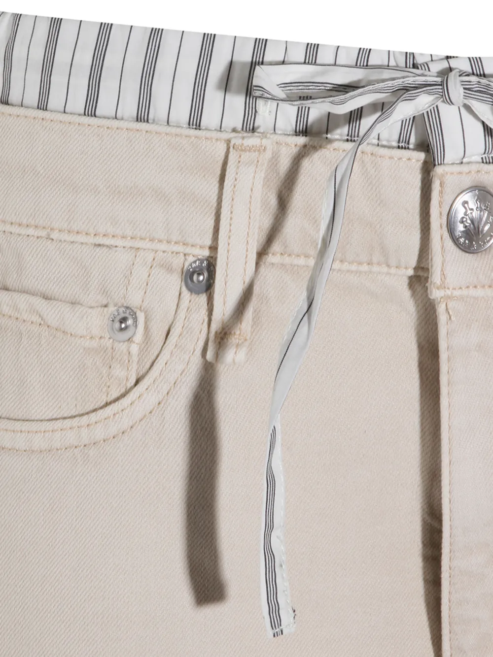  Rag & Bone Striped-waist Drawstring Jeans - Neutrals 
