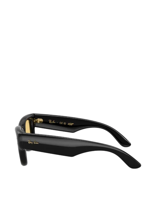 Ray-Ban スタッズ スクエアフレーム サングラス | ブラック | FARFETCH JP