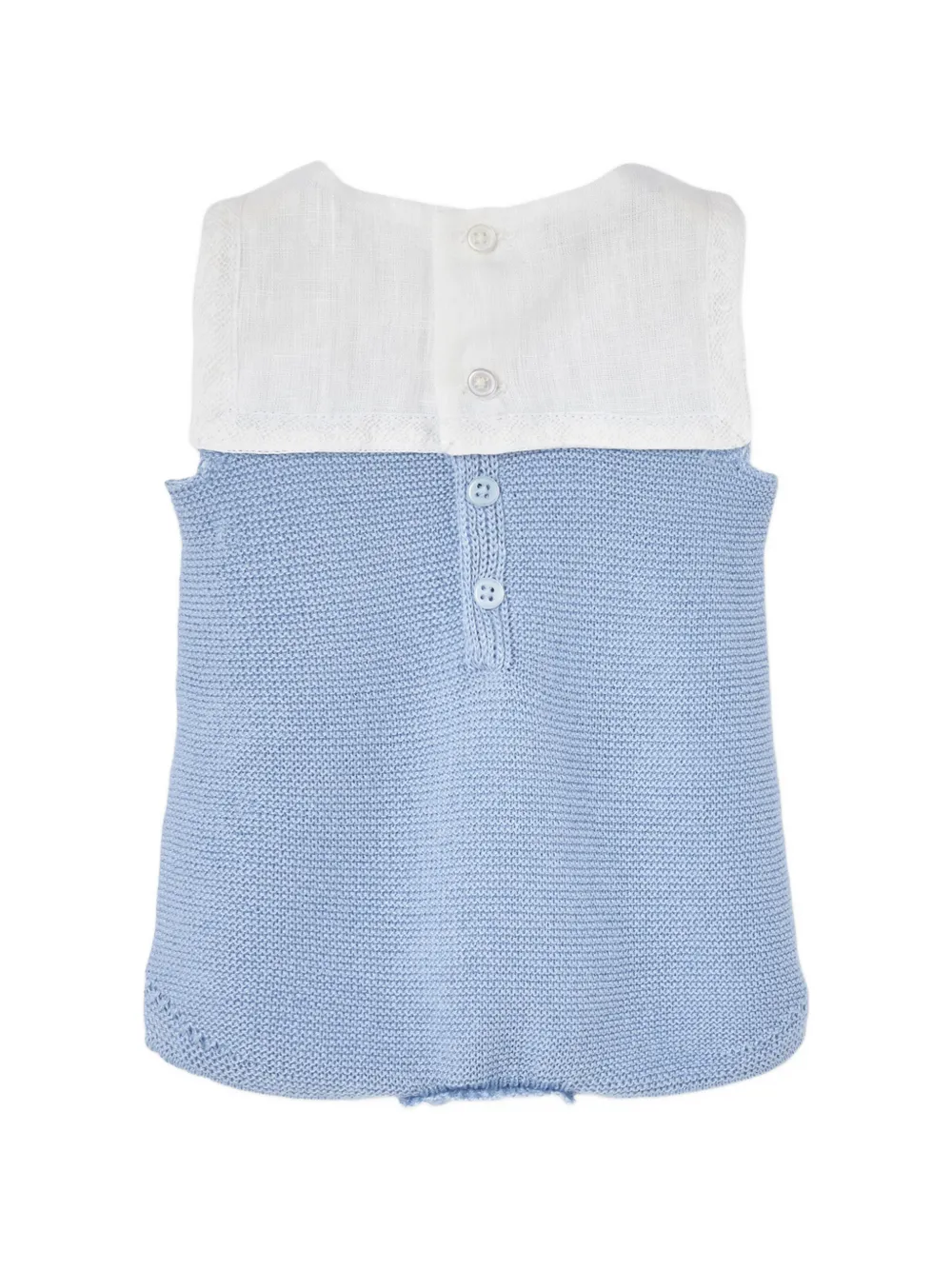  Paz Rodriguez Buttoned Sleeveless Romper - Blue 
