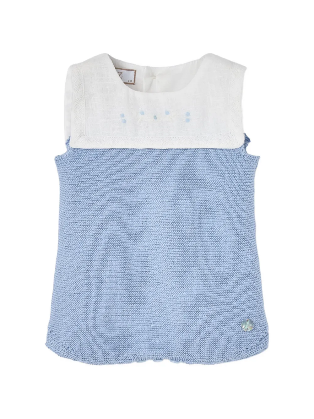 Paz Rodriguez buttoned sleeveless romper - Blu