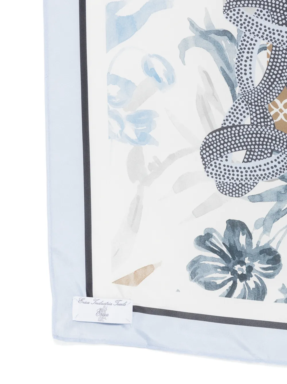  Marella Floral Chain Scarf - White 