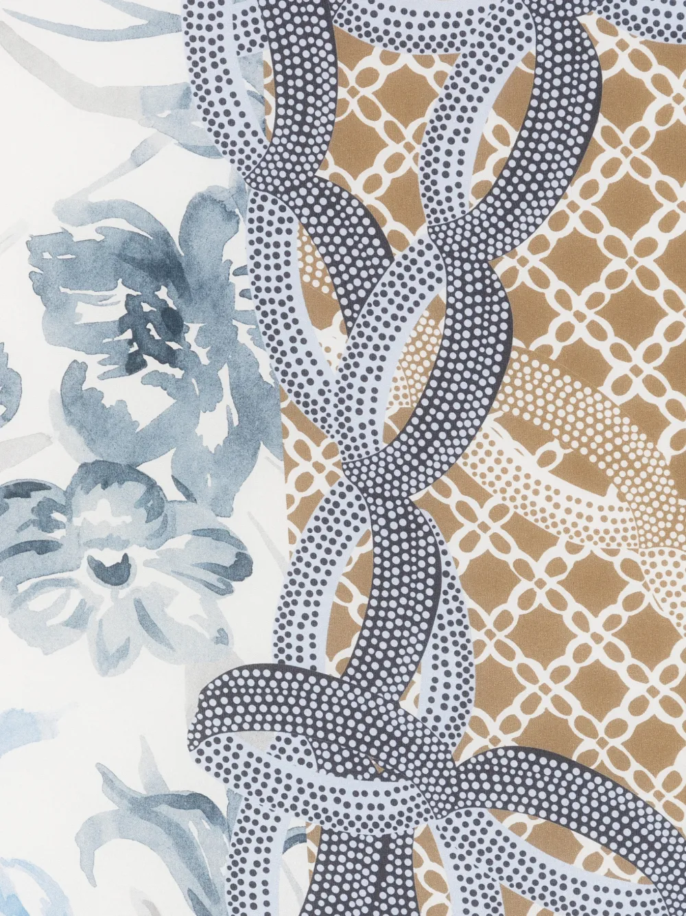  Marella Floral Chain Scarf - White 
