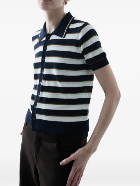 Lebor Gabala striped button-front shirt