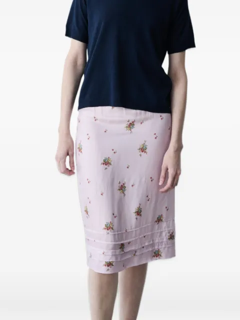Lebor Gabala floral-print tiered skirt