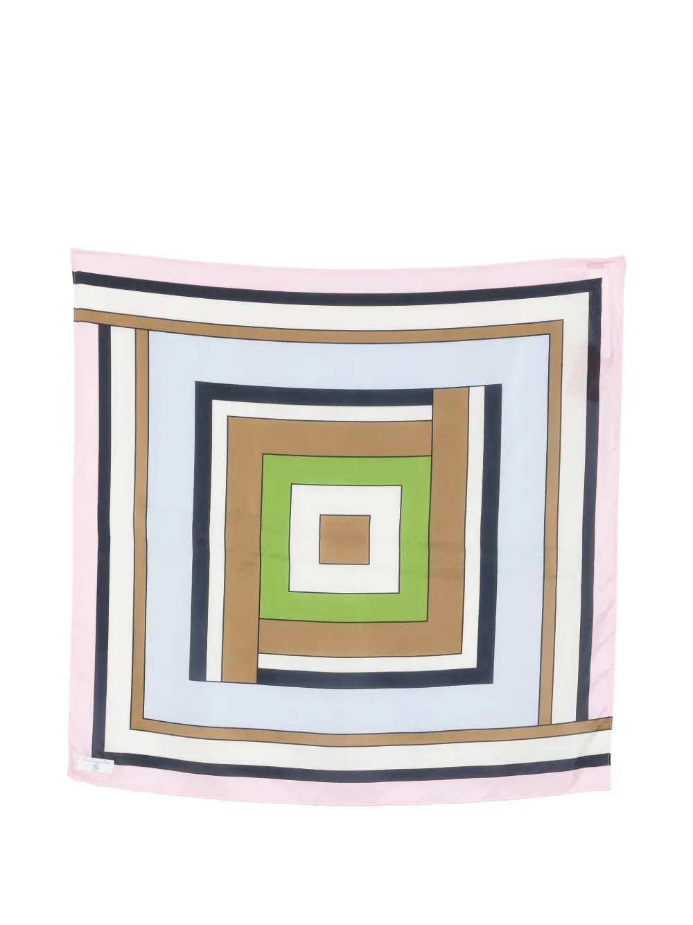 Marella geometric-print scarf - Rosa