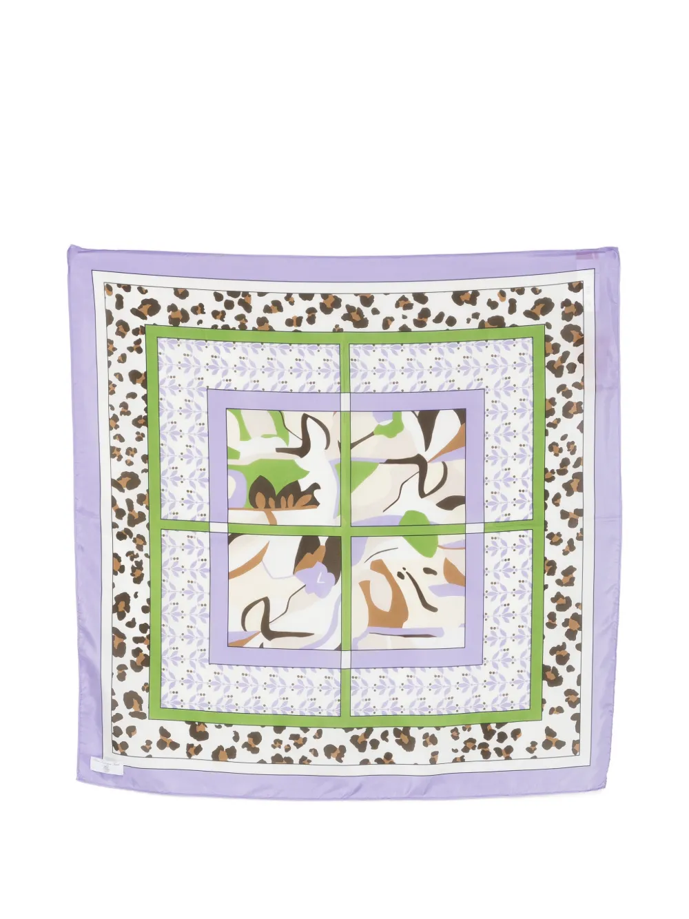 Marella animal-print silk scarf - Toni neutri