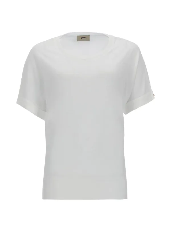 Herno Short-sleeve Sweater in White