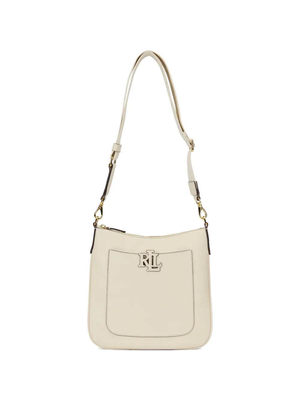 Lauren Ralph Lauren logo adjustable leather shoulder bag - Toni neutri
