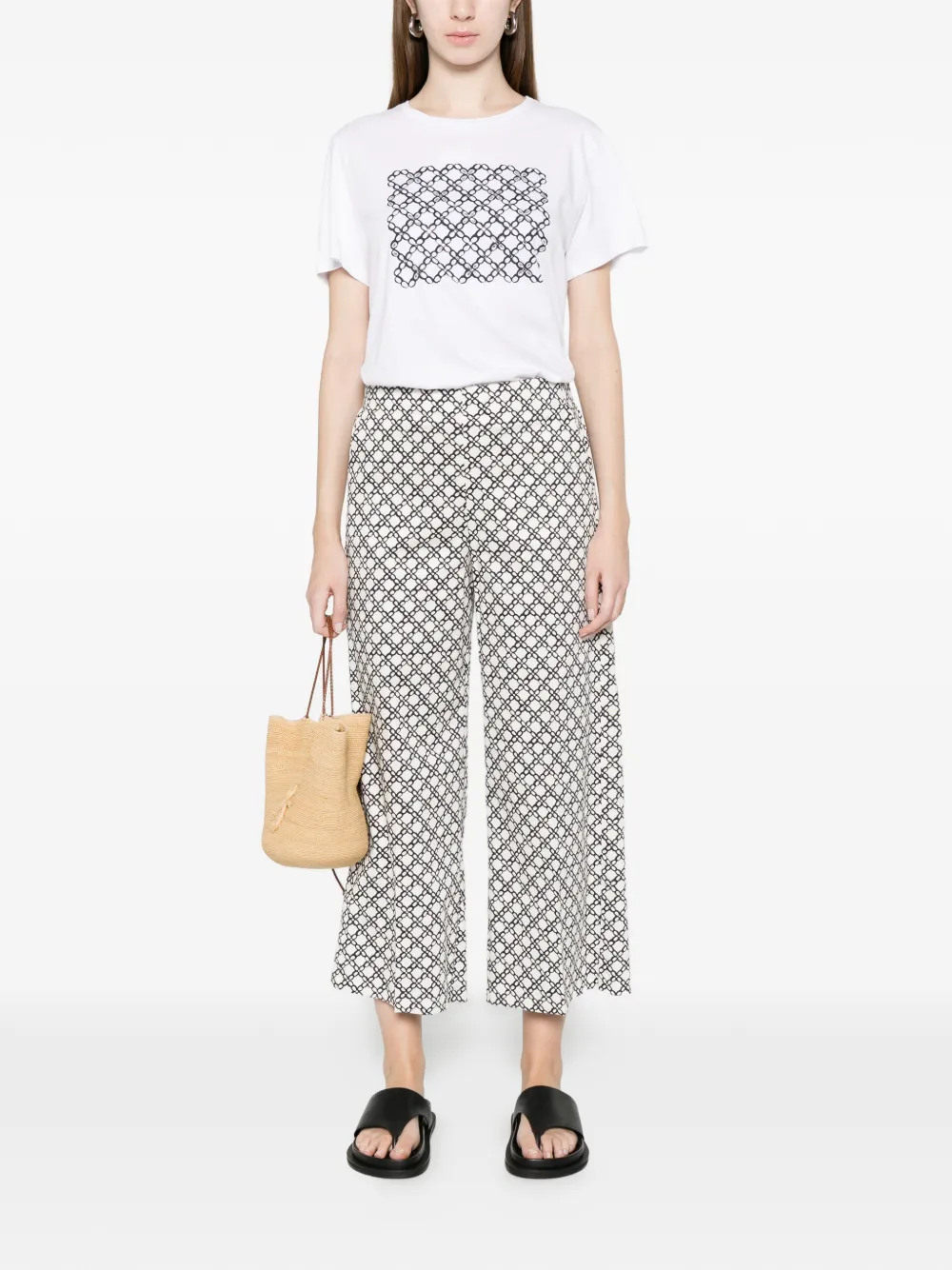  Marella Camiseta Estampada - Blanco 