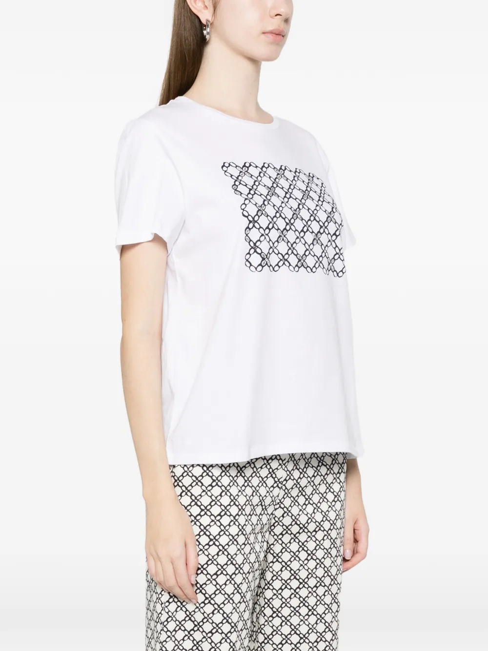  Marella Camiseta Estampada - Blanco 