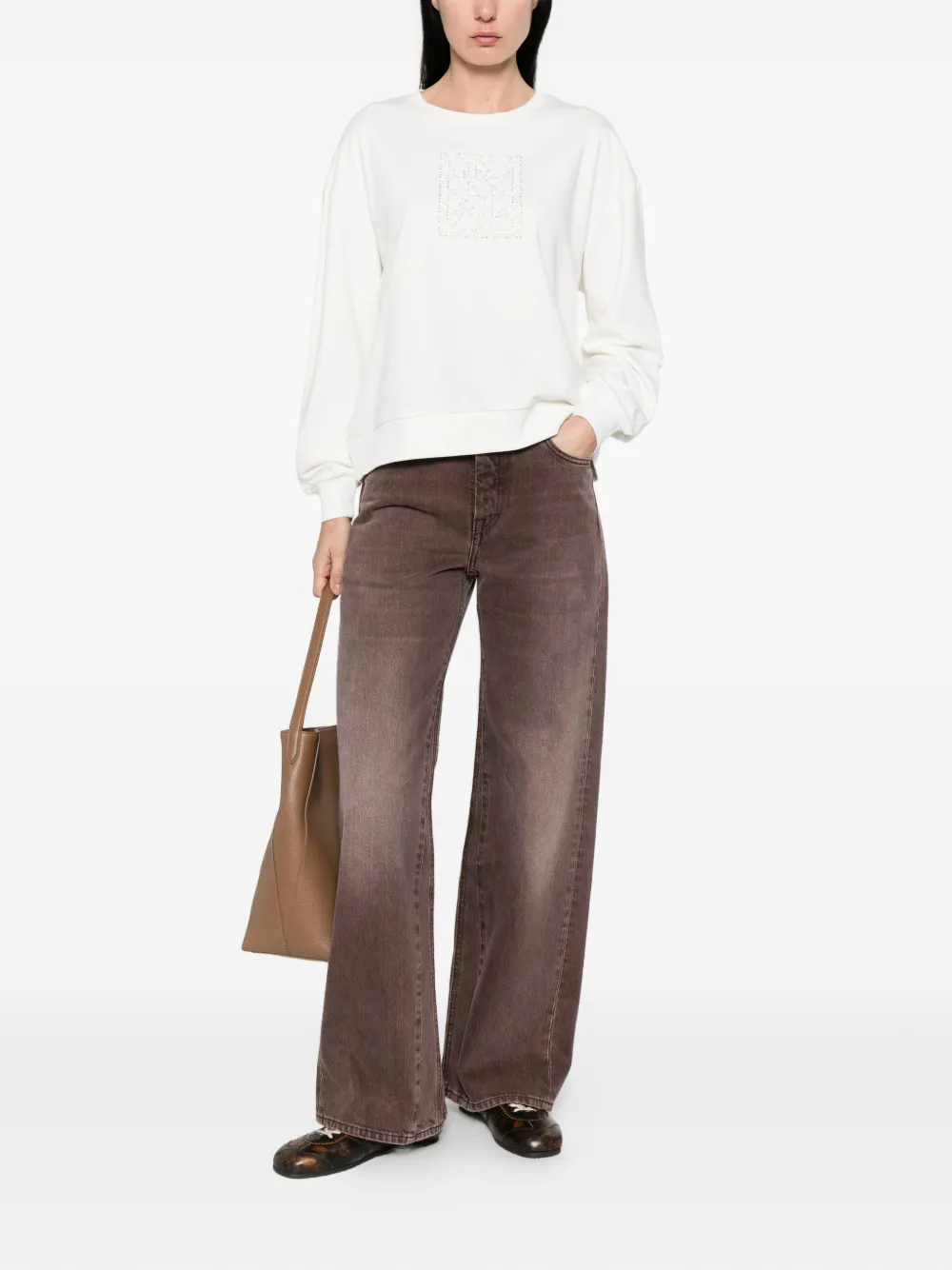  Marella Embellished Sweat - Neutrals 