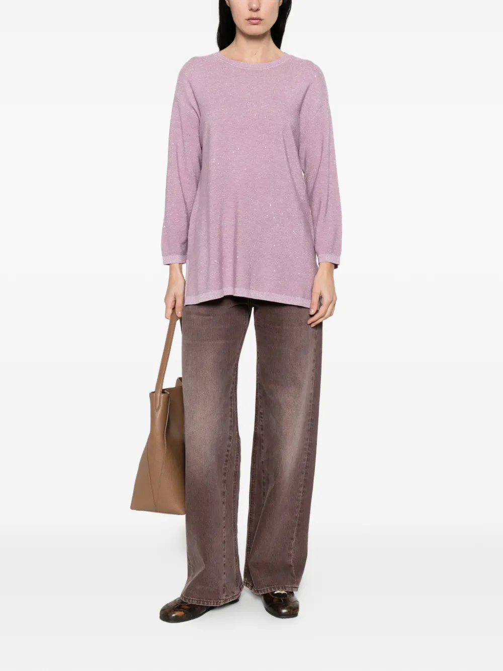  Marella Embellished Sweater - Purple 