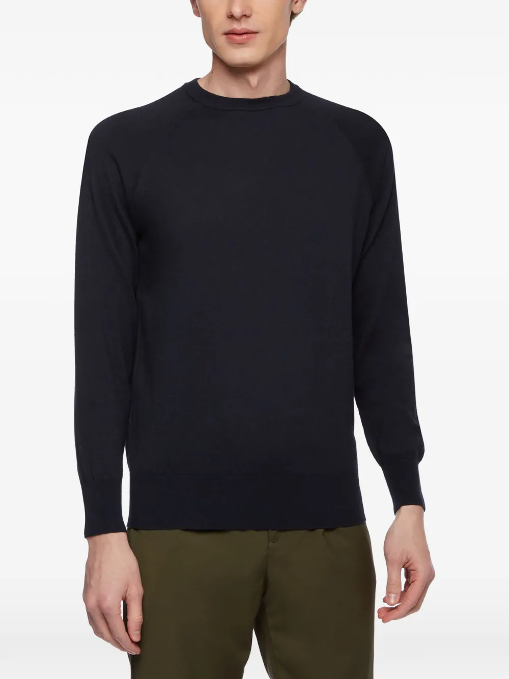 Brooks Brothers ribbed-trims sweater - Blau