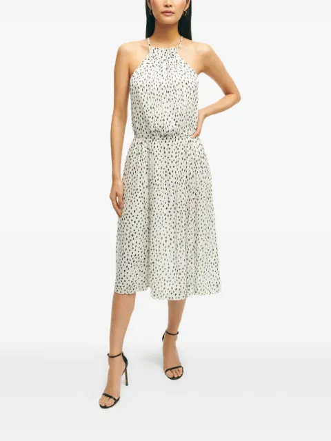 Brooks Brothers dot-print halterneck midi dress