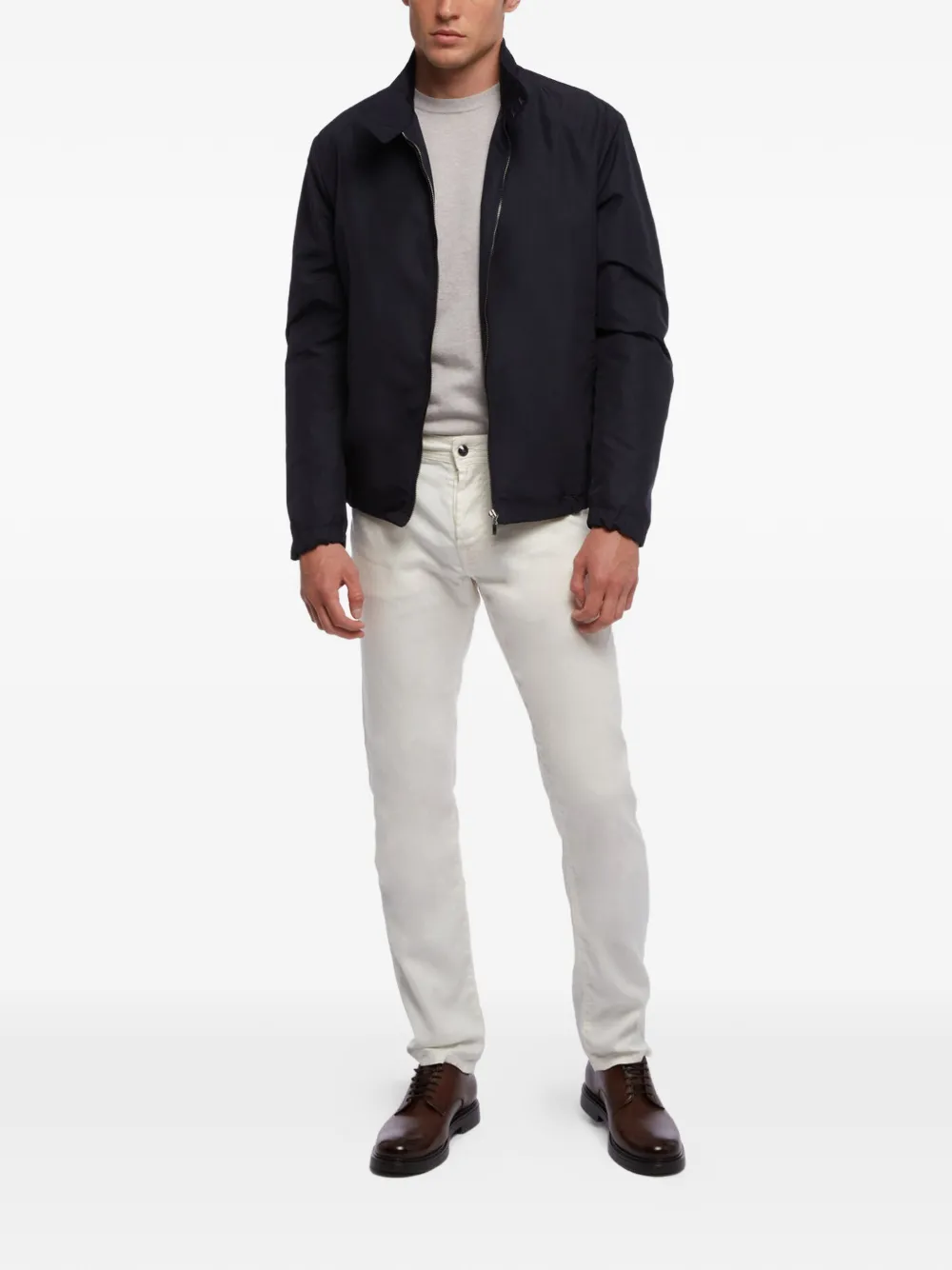 Brooks Brothers Geribbelde sweater Grijs
