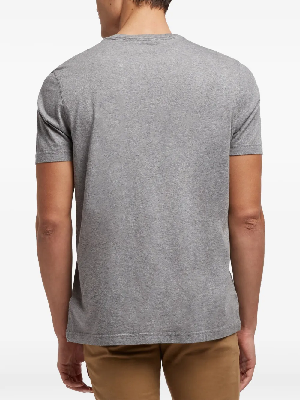 Brooks Brothers T-shirt met ronde hals en zak Grijs