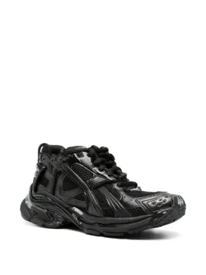 Balenciaga Track Signature Sneakers | Black | FARFETCH RO