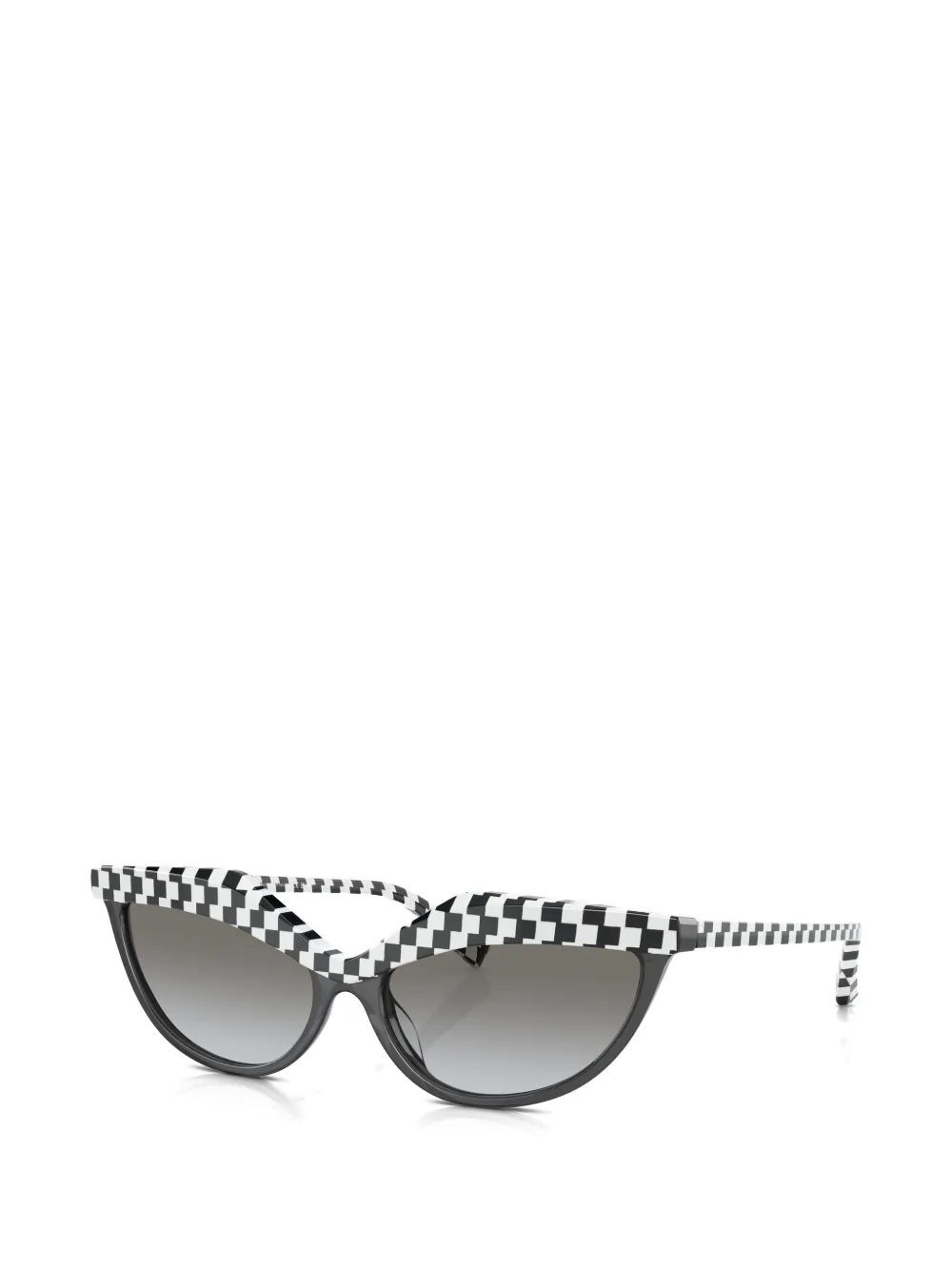  Alain Mikli Checkerboard-pattern Sunglasses - Black 