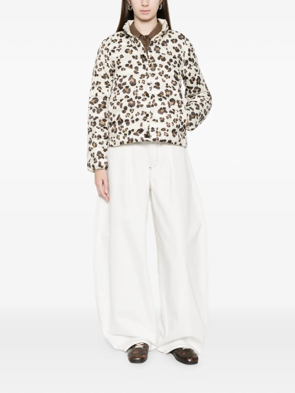  Marella Leopard-print Puffer Jacket - Neutrals 