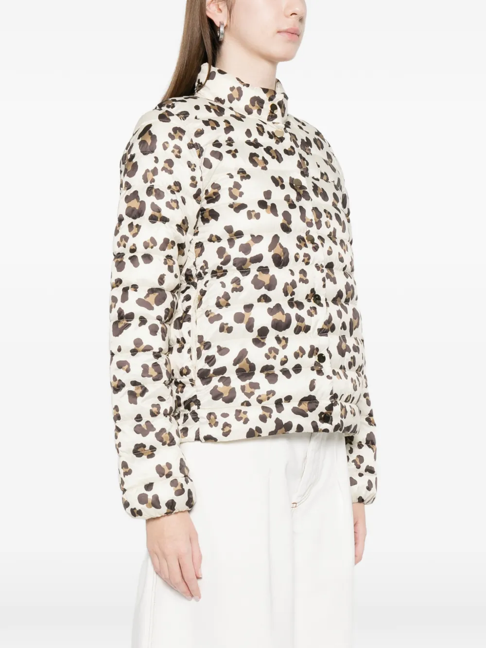  Marella Leopard-print Puffer Jacket - Neutrals 