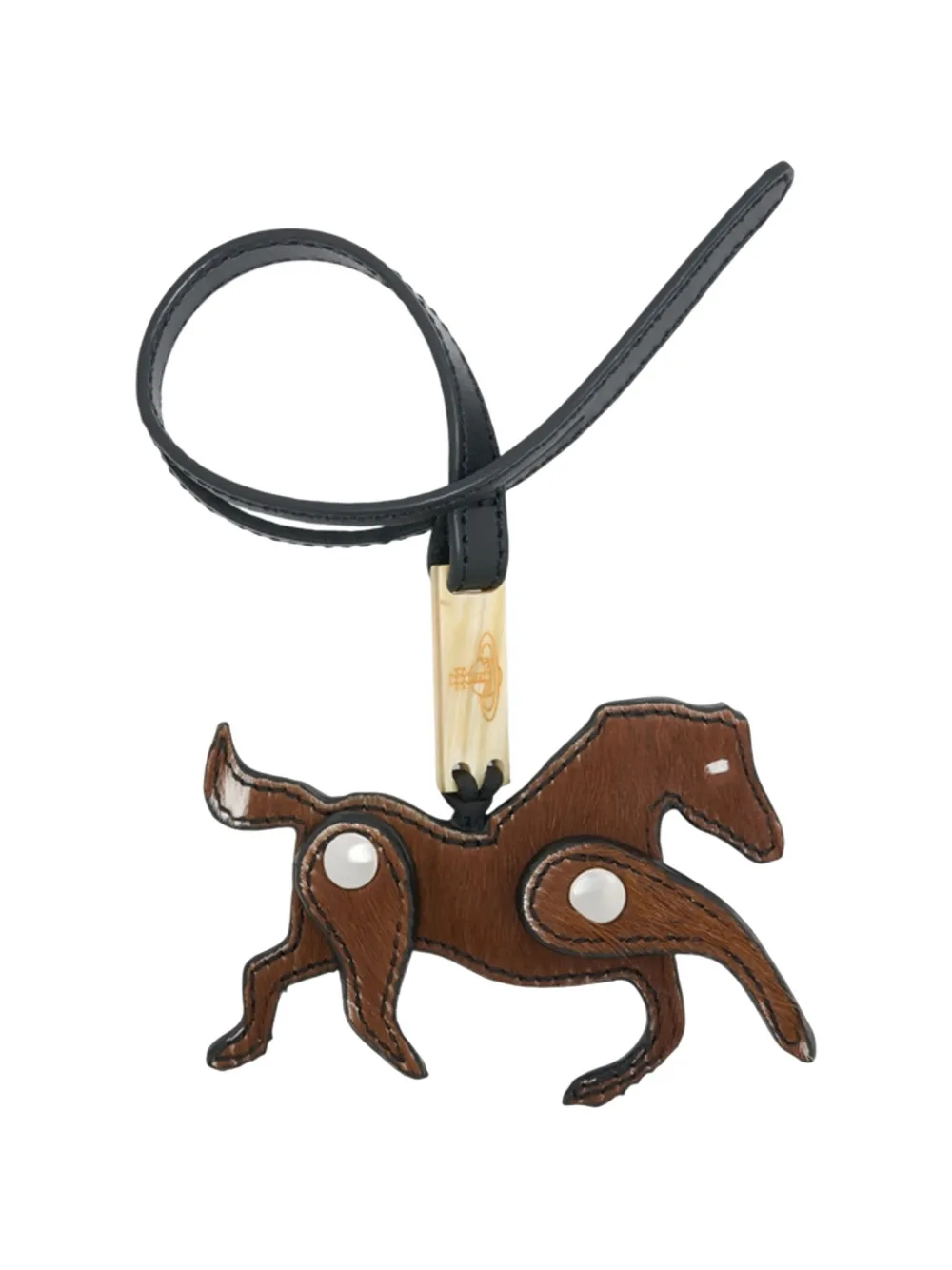 Vivienne Westwood horse charm keyring - Marrone
