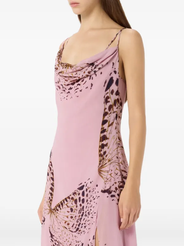 open lace back dress Blumarine Silk Butterfly Wing Maxi Dress – Sourced by Scottie main image 1