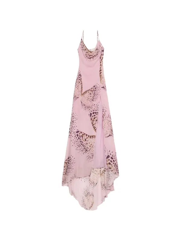 strapless open back dress Backless Butterfly Print Maxi Dress main image 1