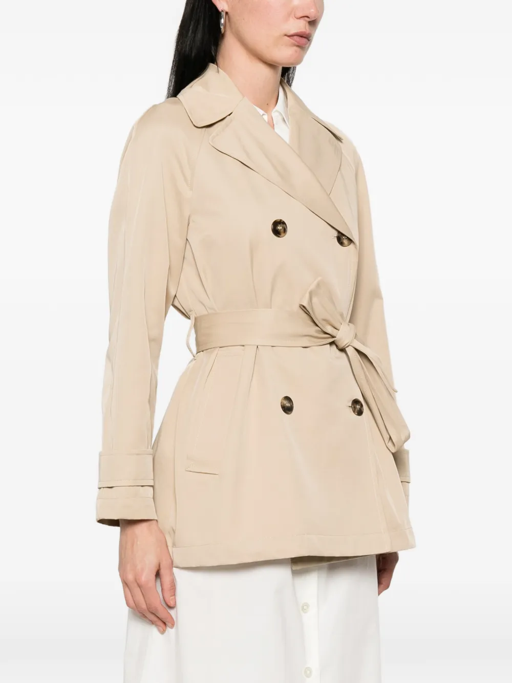  Marella Emmsottile Double-breasted Belted Jacket - Neutrals 