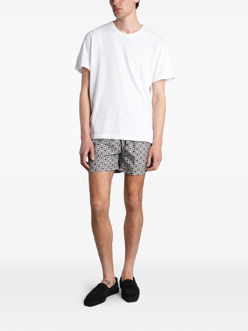 Tagliatore Zwembroek met geometrische print Grijs