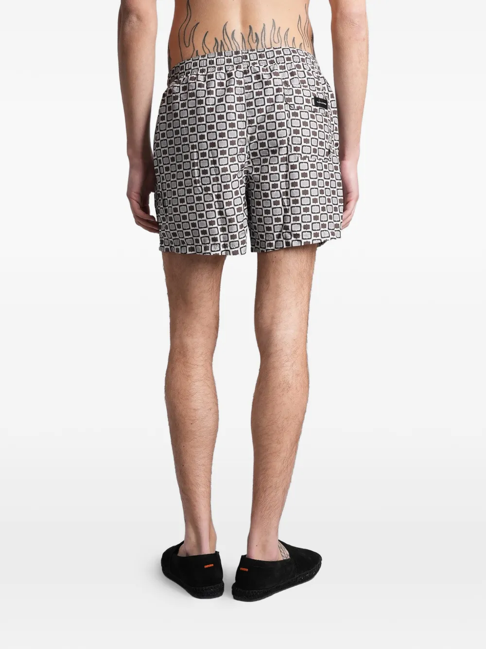 Tagliatore Zwembroek met geometrische print Grijs