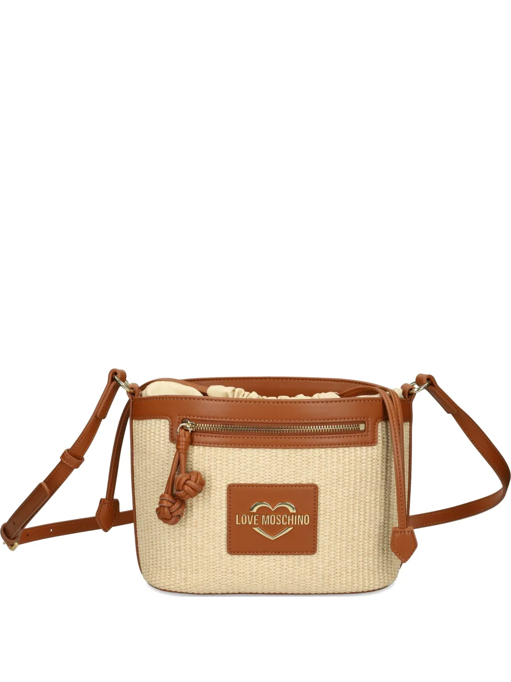 Love Moschino woven cross body bag - Toni neutri