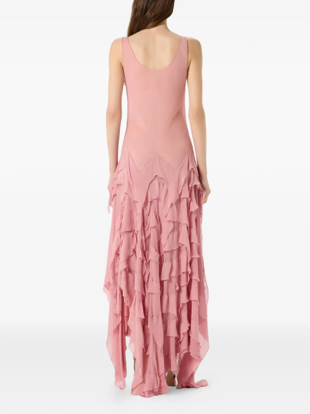 Blumarine Maxi-jurk met ruches Roze