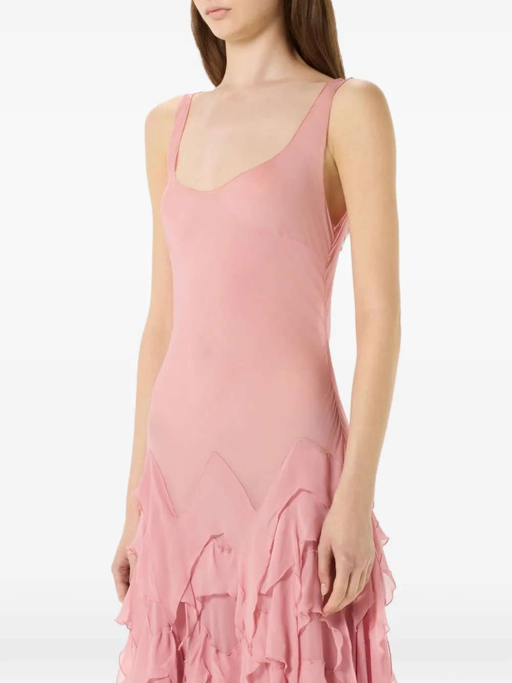 Blumarine Maxi-jurk met ruches Roze