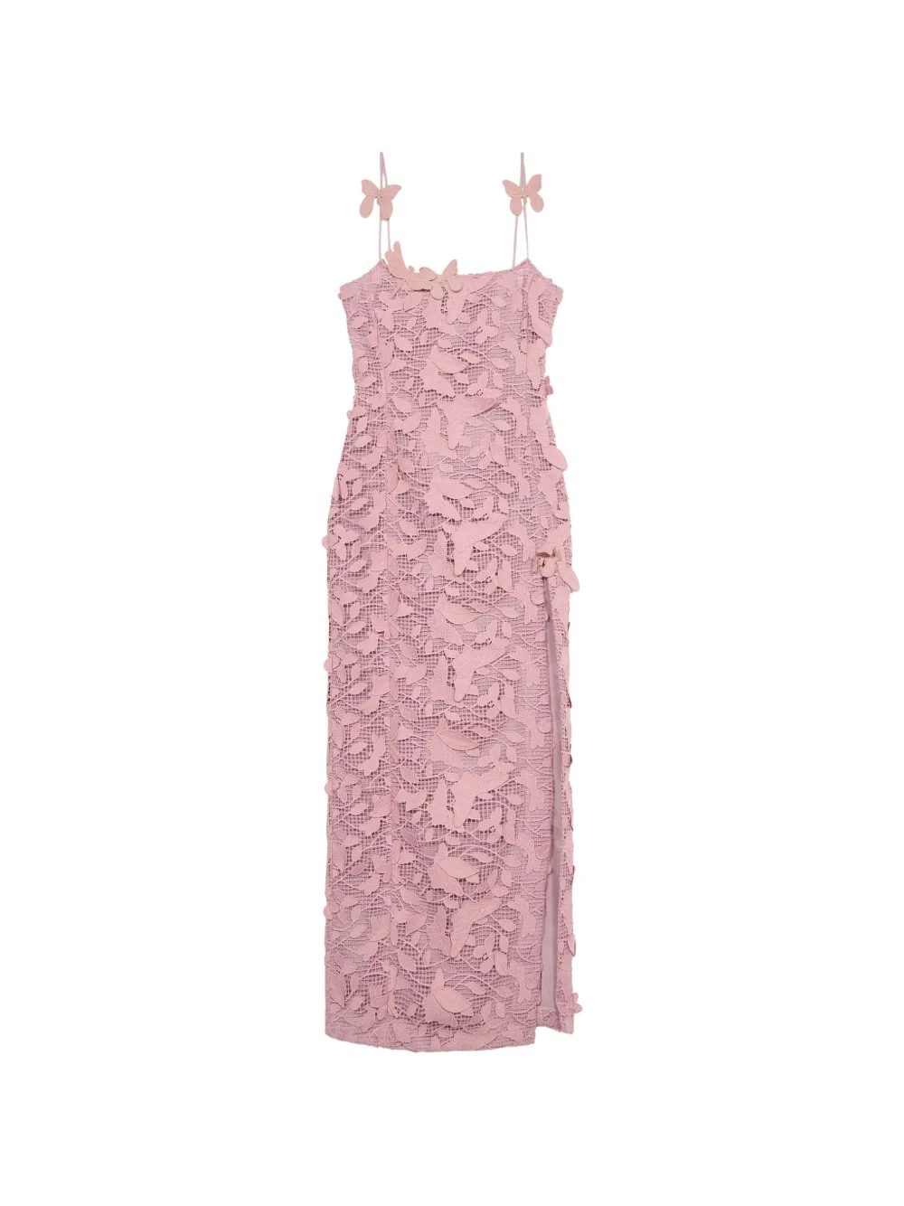 Blumarine Maxikleid mit Schmetterlingsapplikation - Rosa