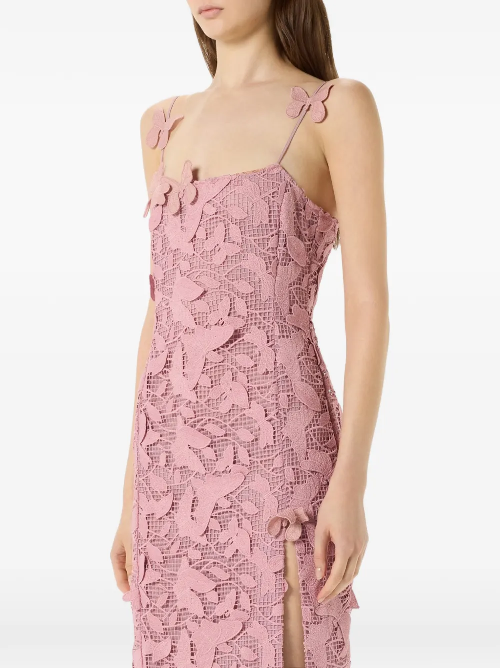 Blumarine Maxi-jurk met vlinderapplicatie Roze