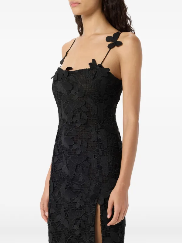 Blumarine butterfly-appliqué Maxi Dress | Black | FARFETCH