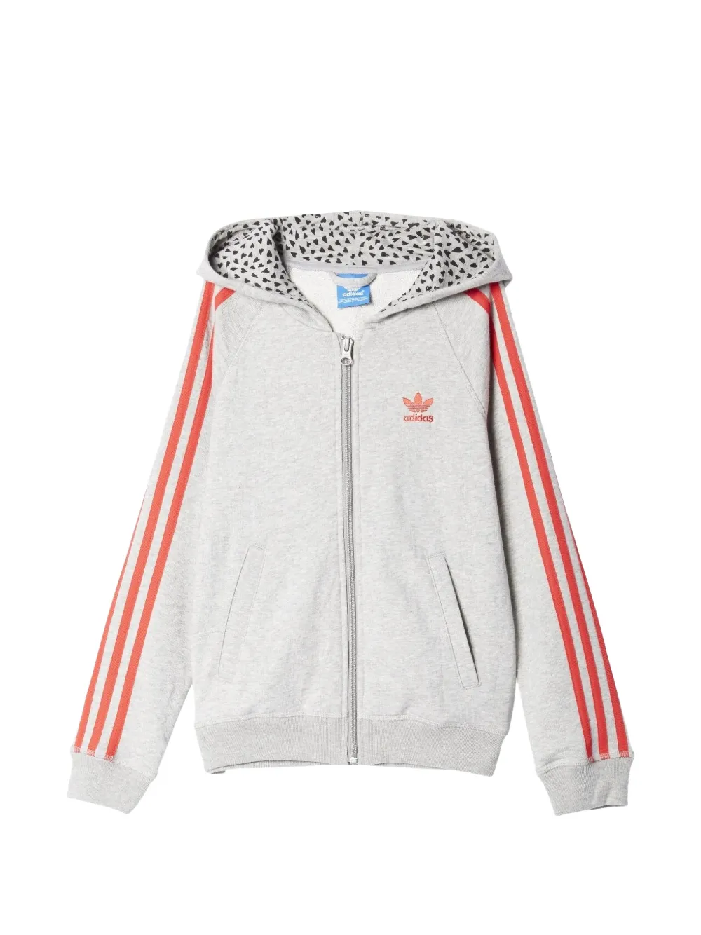 adidas Kids logo-detail hoodie - Grigio