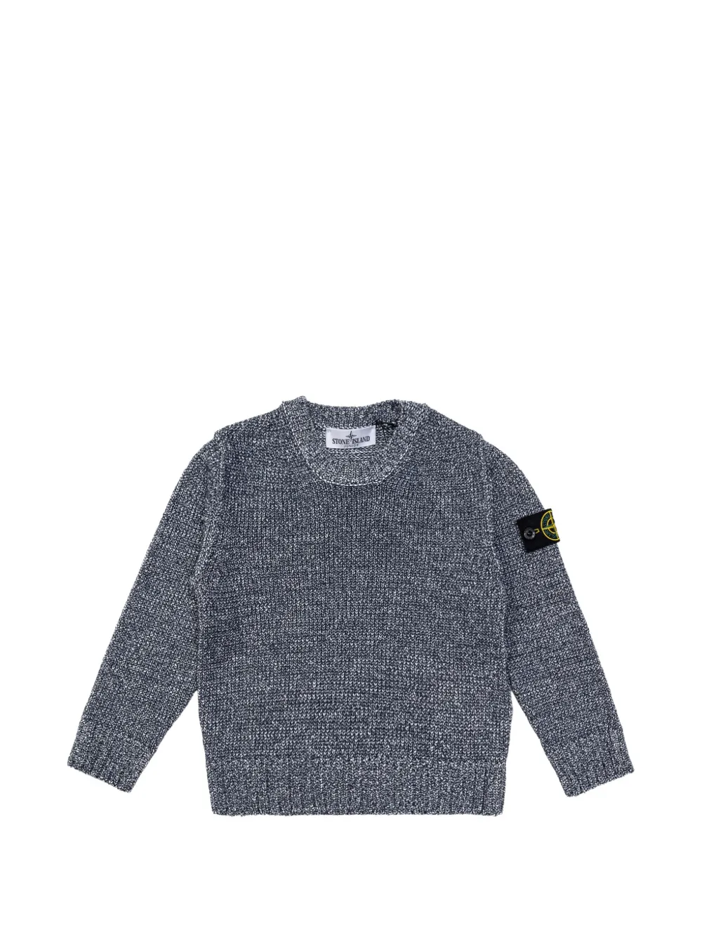 Stone Island Junior logo-patch sweater - Blu
