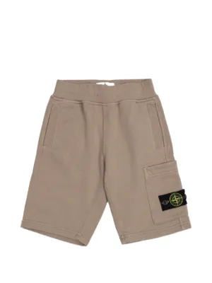STONE  ロゴパッチショートパンツ Stone Island Junior ロゴパッチ ショートパンツ | ニュートラル