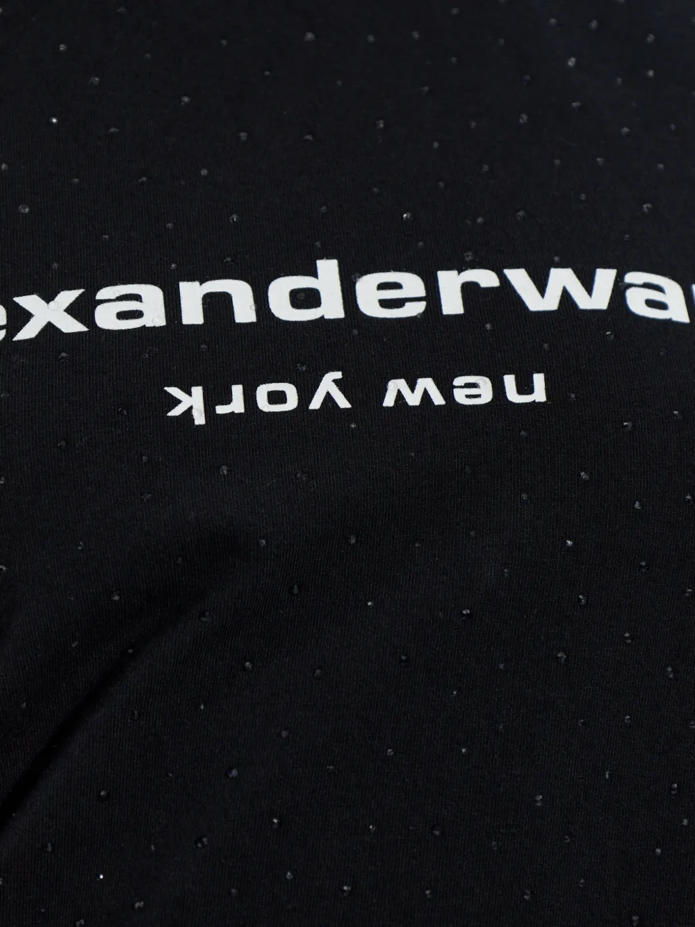 Alexander Wang T-shirt verfraaid met stras Zwart