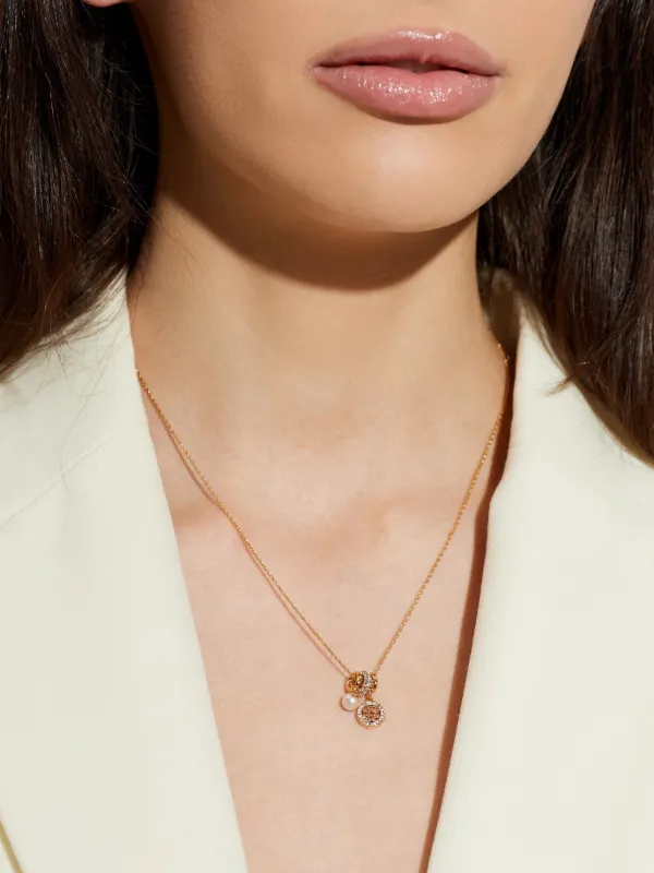 Tory Burch Icon Pavé Charm ペンダント ネックレス | ゴールドトーン