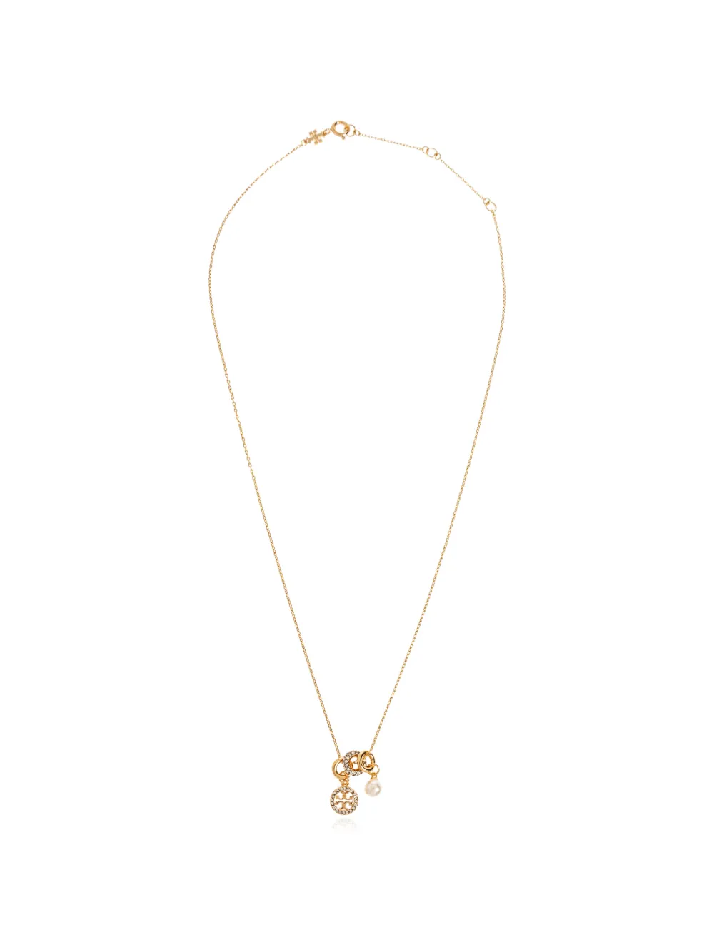 Tory Burch Icon Pavé Charm Pendant necklace - Oro