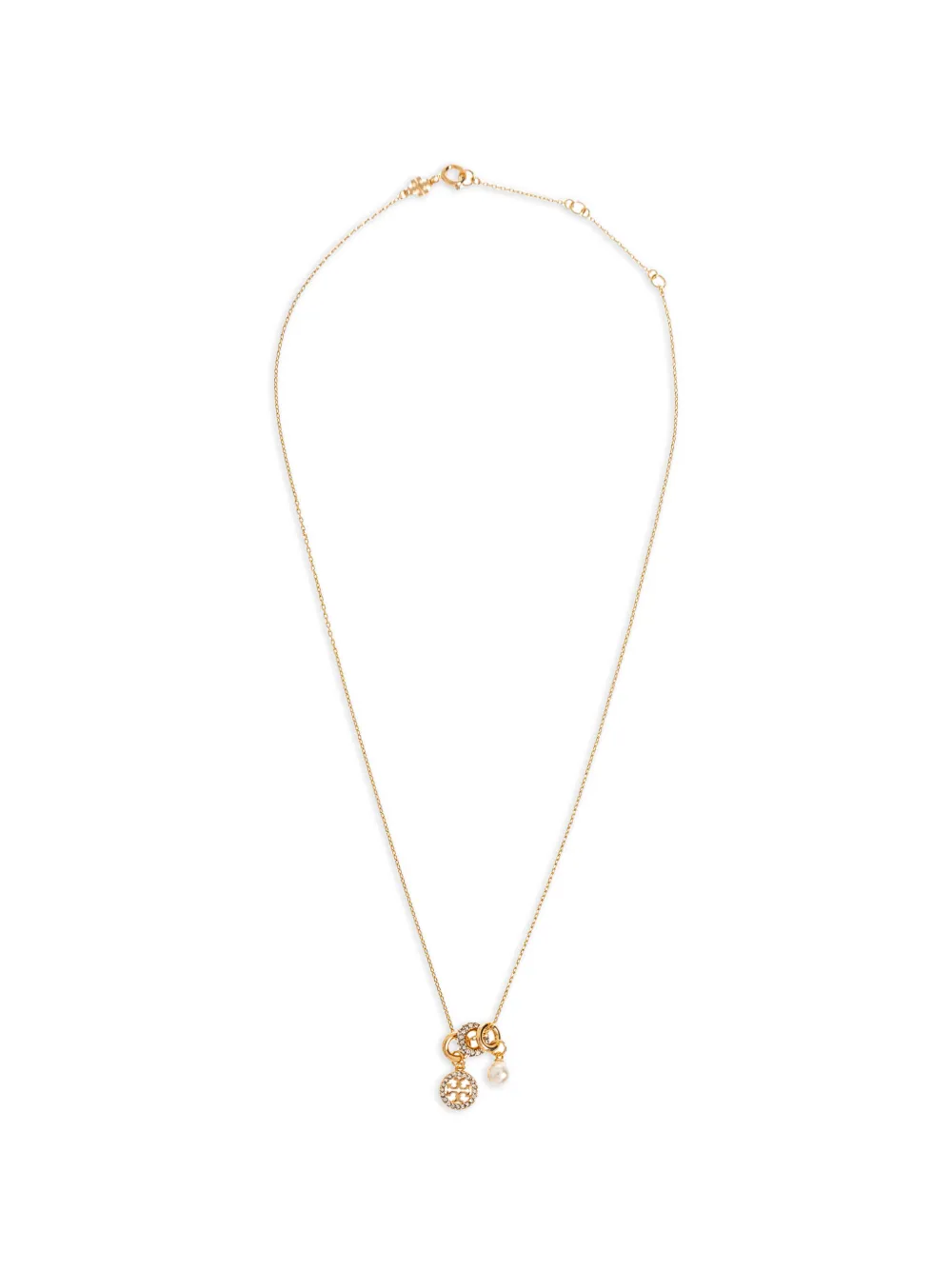 Tory Burch Icon Pavé Charm Pendant necklace - Oro