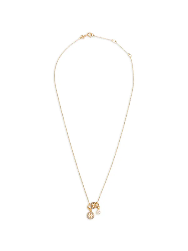 Tory Burch Icon Pavé Charm ペンダント ネックレス | ゴールドトーン
