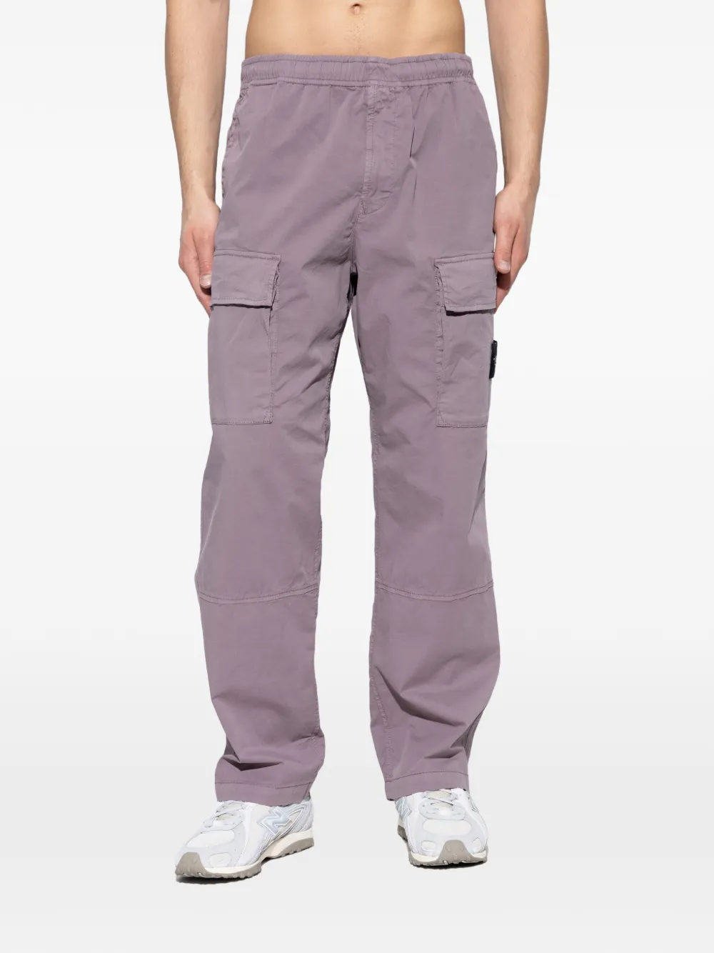 Stone Island Broek met cargo zak Paars