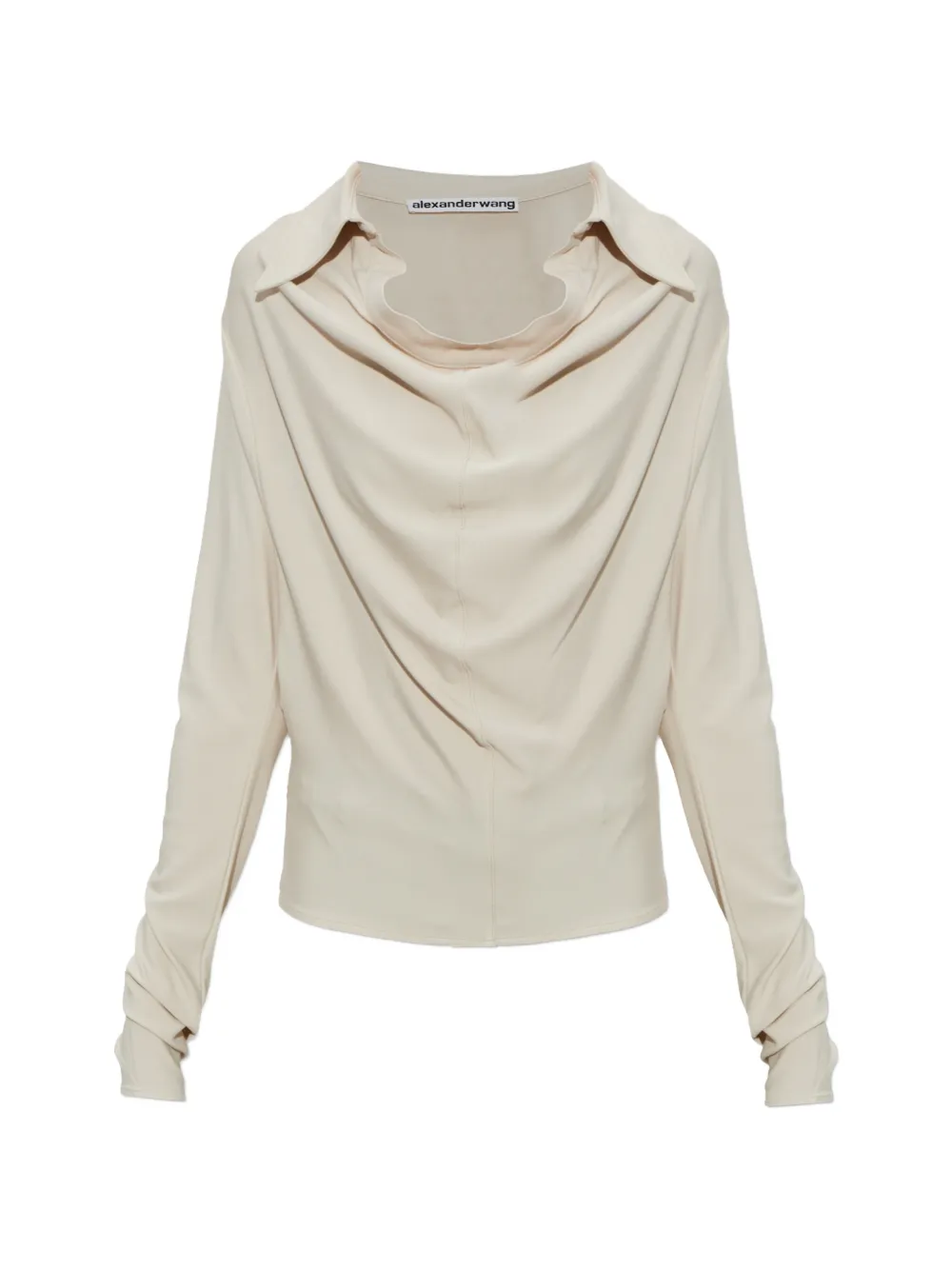Alexander Wang draped long-sleeve top - Toni neutri