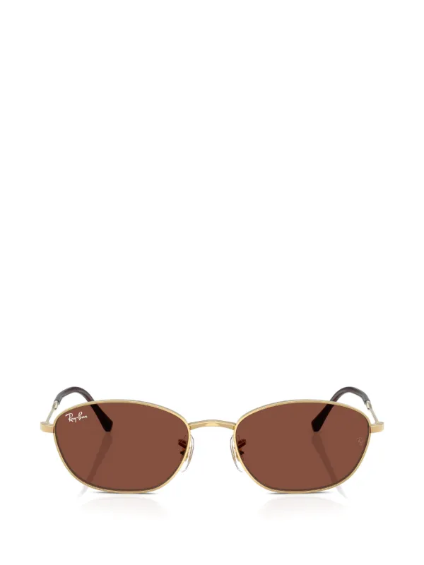 Ray-Ban ラウンドフレーム サングラス | ゴールドトーン | FARFETCH JP