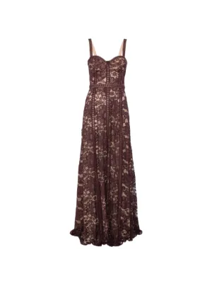 chinese dress ladies L'agence Fenna Silk Lace Applique Dress