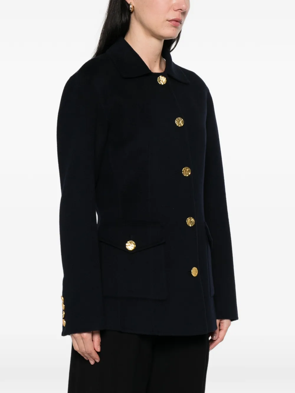  Arma Button-fastening Jacket - Blue 